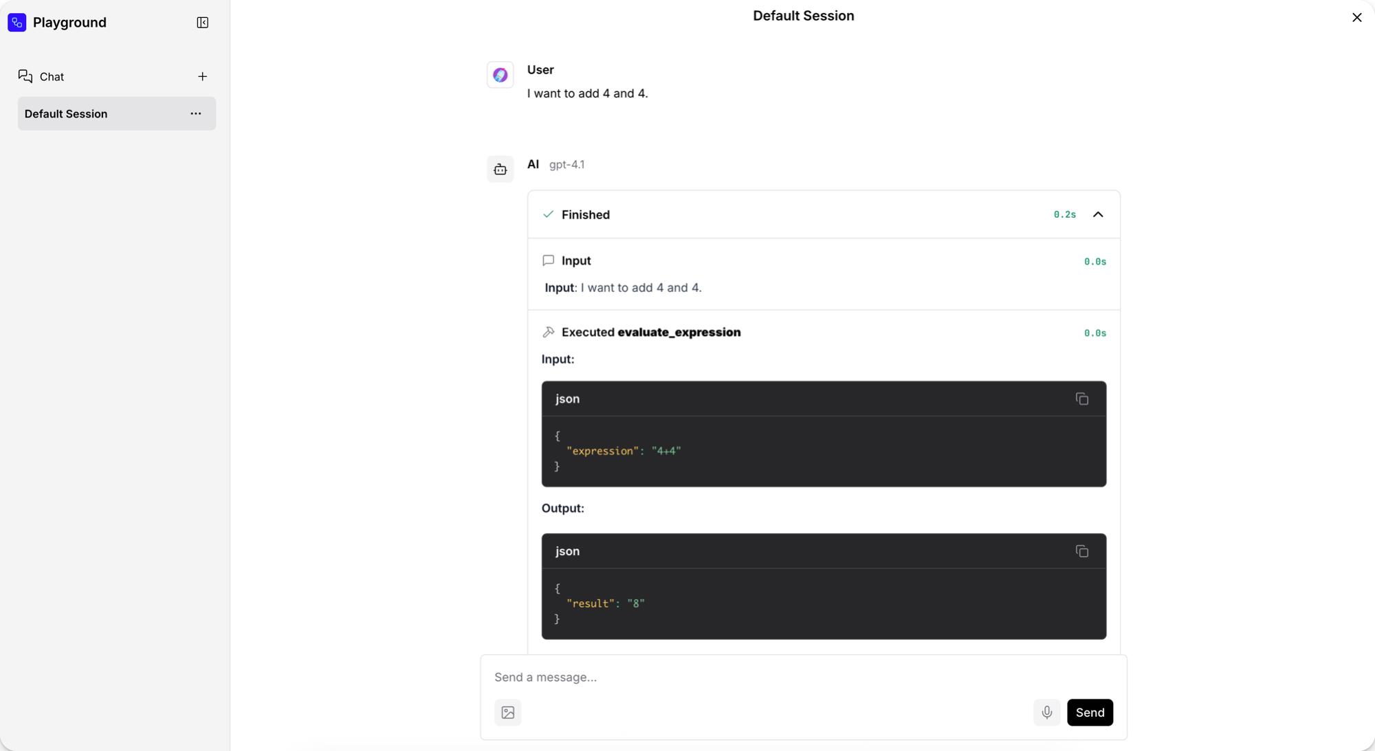 Playground with Agent tool